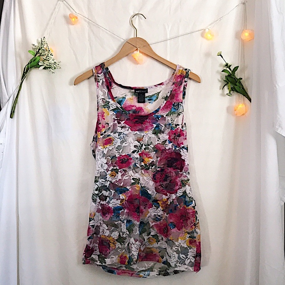 Floral Lace Tank